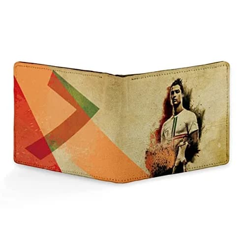 ShopMantra Cristiano Ronaldo CR7 Printed PU Leather Bi-Fold Wallet for Men & Boys, Beige, Casual | 11.5 x 2 x 9.5 cm thumbnail 6