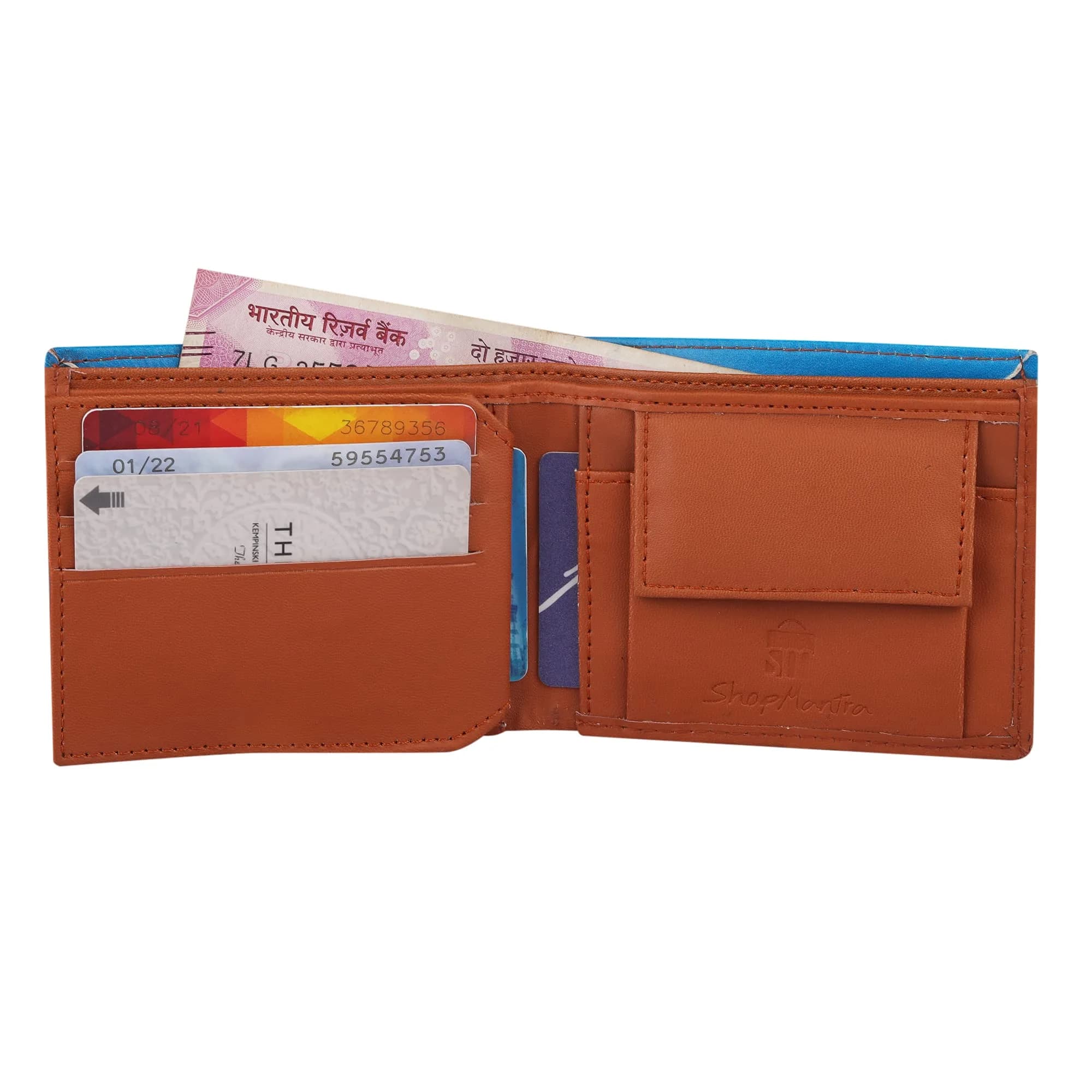 ShopMantra Cristiano Ronaldo CR7 Printed PU Leather Bi-Fold Wallet for Men & Boys, Beige, Casual | 11.5 x 2 x 9.5 cm - view 4