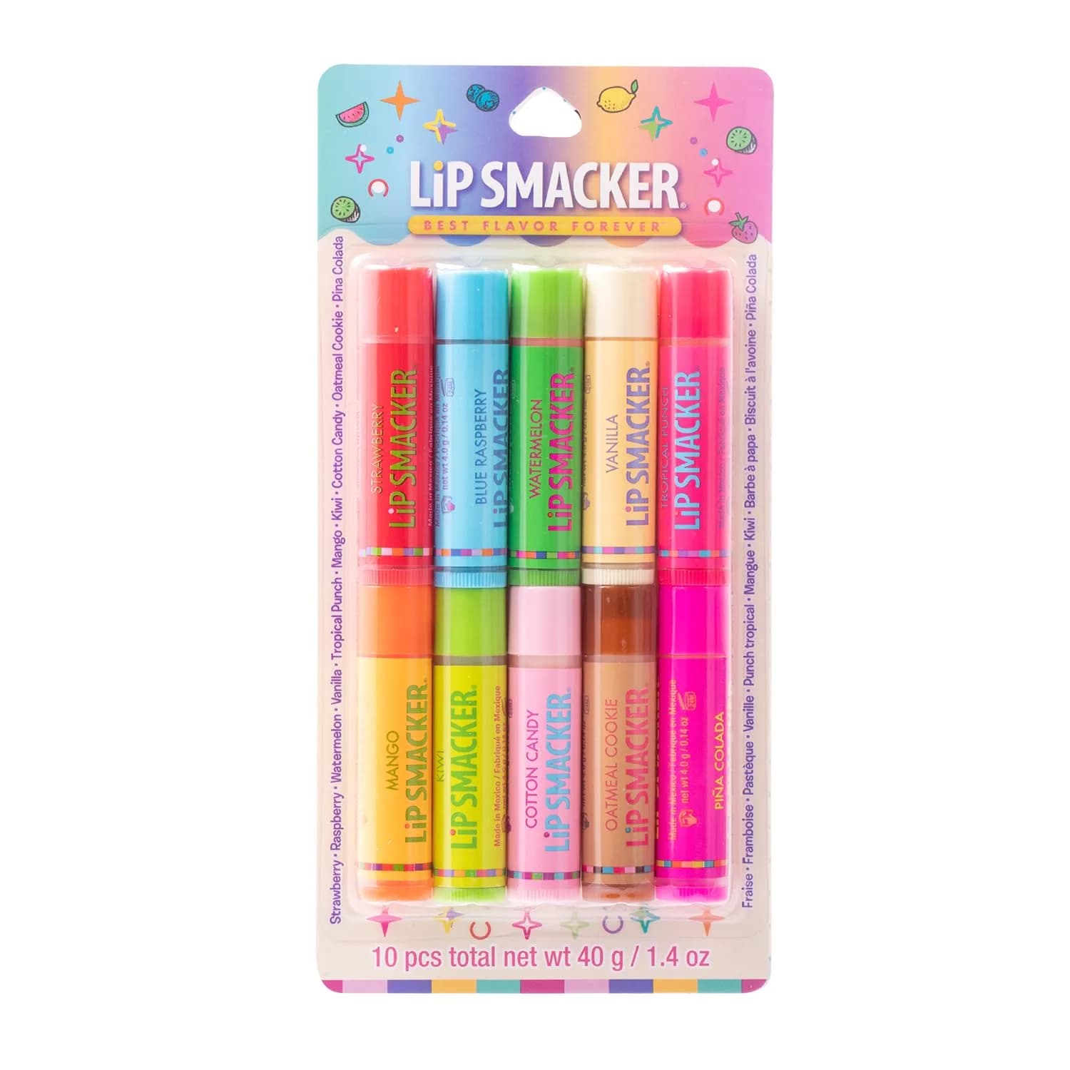 Lip Smacker Oatmeal Cookie Flavored Lip Balm - 10 Count | Moisturizing, Smoothing, Soft Shine - main product image