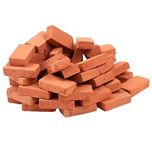 Haiabei 200 Pcs 1/16 Miniature Red Bricks | 16mm x 8mm x 4.5mm thumbnail 5