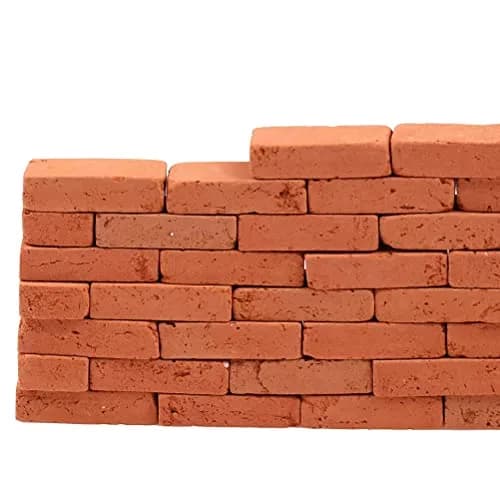 Haiabei 200 Pcs 1/16 Miniature Red Bricks | 16mm x 8mm x 4.5mm thumbnail 2
