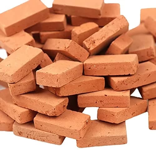 Haiabei 200 Pcs 1/16 Miniature Red Bricks | 16mm x 8mm x 4.5mm thumbnail 3