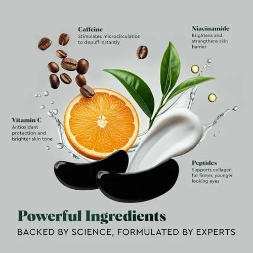 The Wolf Project Under Eye Patches for Dark Circles & Puffiness | Cooling Caffeine Gel Pads (5 Pairs) thumbnail 4