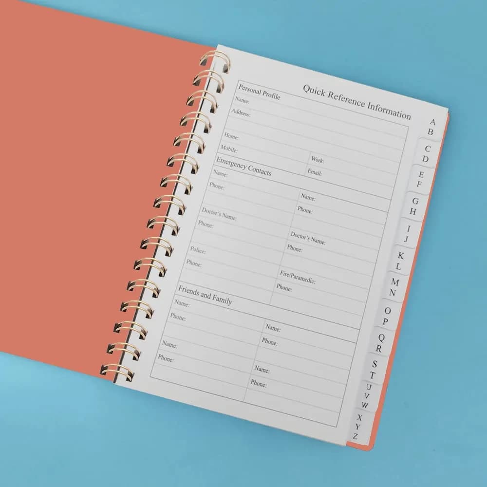 Nokingo Grey Address & Birthday Book with Tabs, 3.5x5.25 inch - view 2
