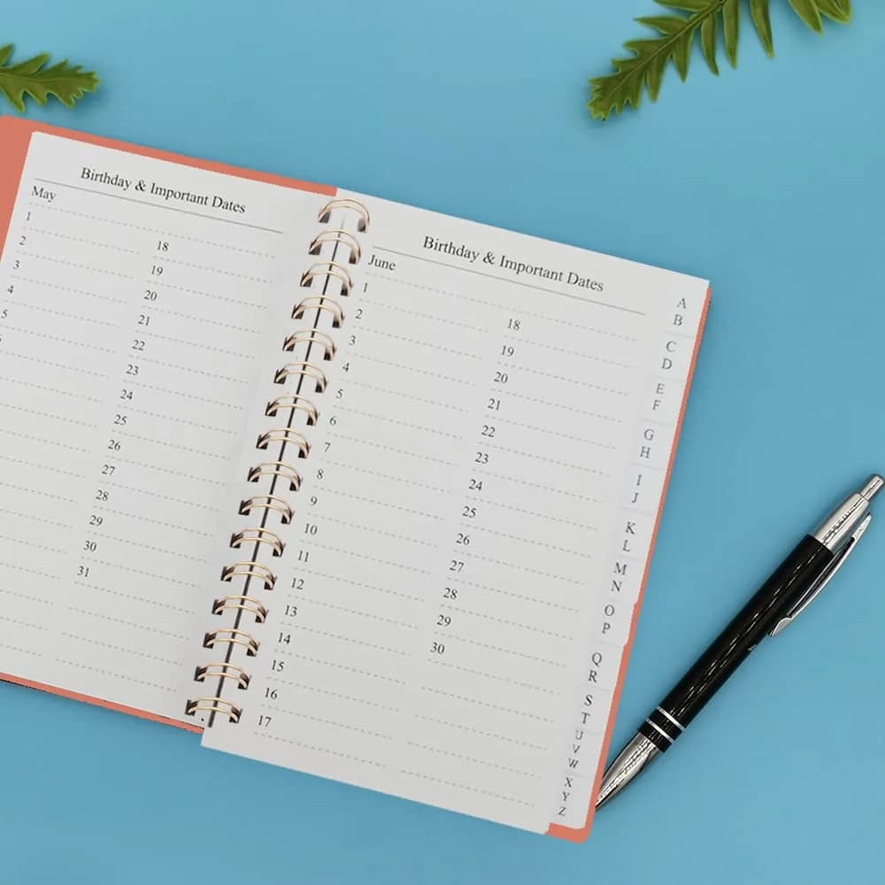 Nokingo Grey Address & Birthday Book with Tabs, 3.5x5.25 inch - view 3
