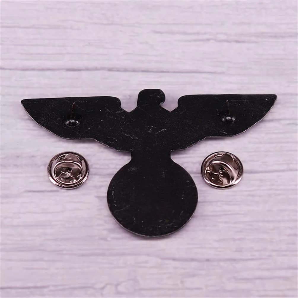 HUAQIGUO WWII German Visor Cap Eagle Badge Brooch | Military Army Jewelry Accessory - view 7