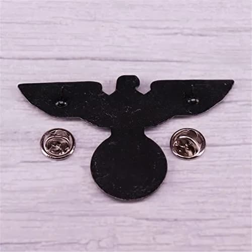 HUAQIGUO WWII German Visor Cap Eagle Badge Brooch | Military Army Jewelry Accessory thumbnail 7