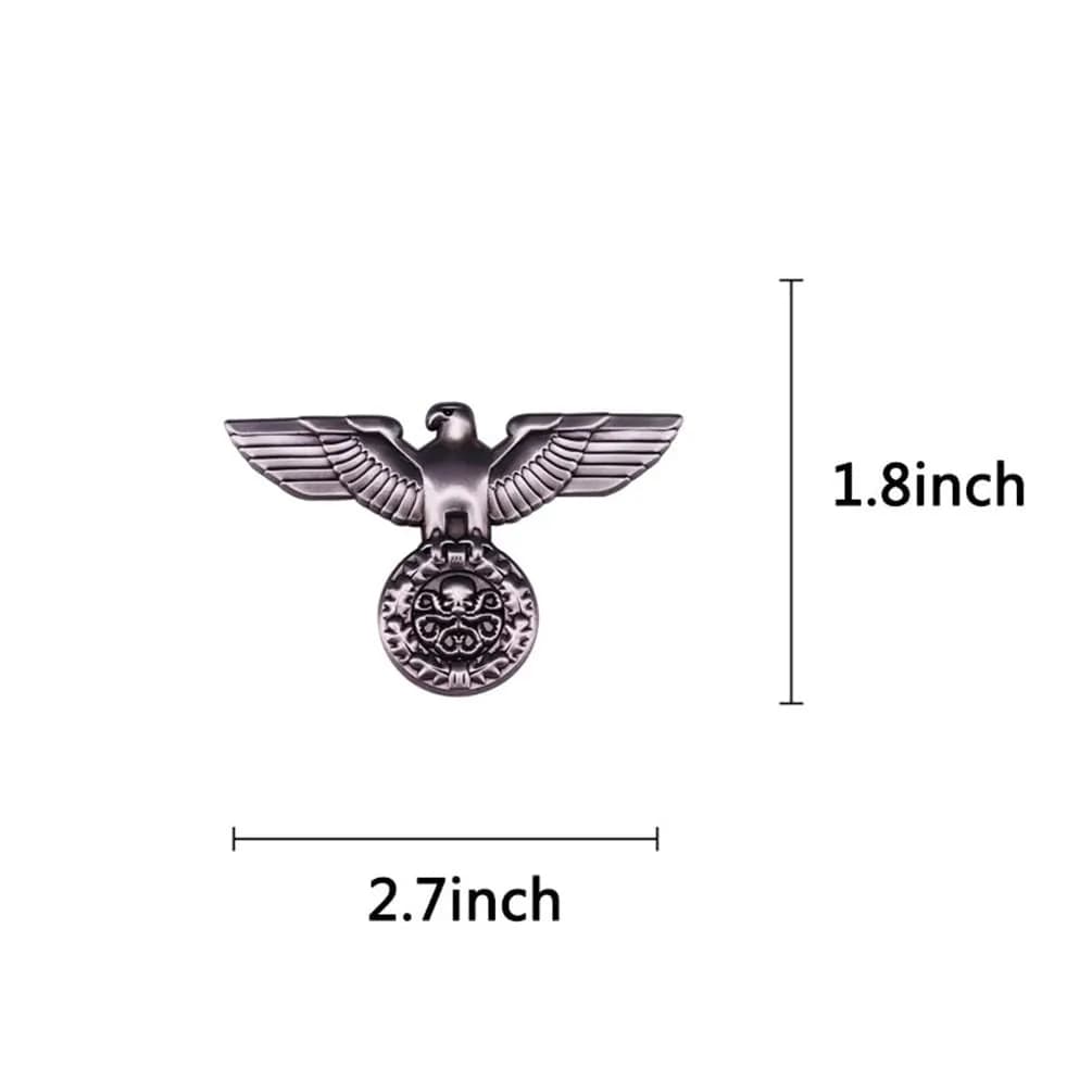 HUAQIGUO WWII German Visor Cap Eagle Badge Brooch | Military Army Jewelry Accessory - view 2