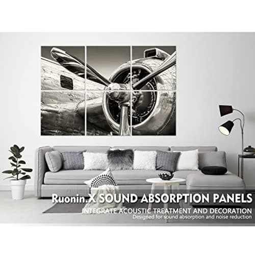 Ruonin.X Decorative Acoustic Wall Art Panels | Sound Absorbing & Fire-Resistant 72x48 inches thumbnail 3