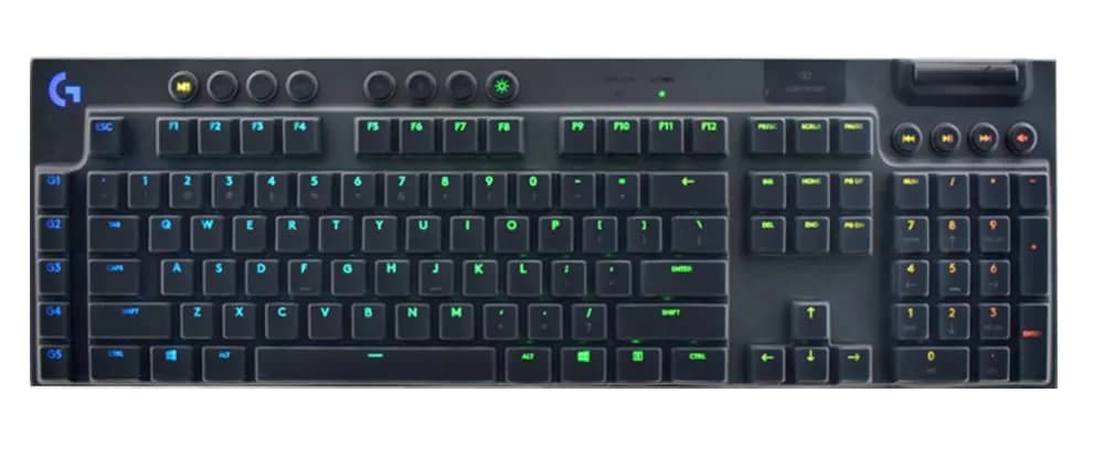 JuYuish Silicone Clear Keyboard Cover Skin for Logitech G915 & G815 | Dust & Liquid Protection (115 chars) - main product image