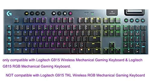 JuYuish Silicone Clear Keyboard Cover Skin for Logitech G915 & G815 | Dust & Liquid Protection (115 chars) thumbnail 2