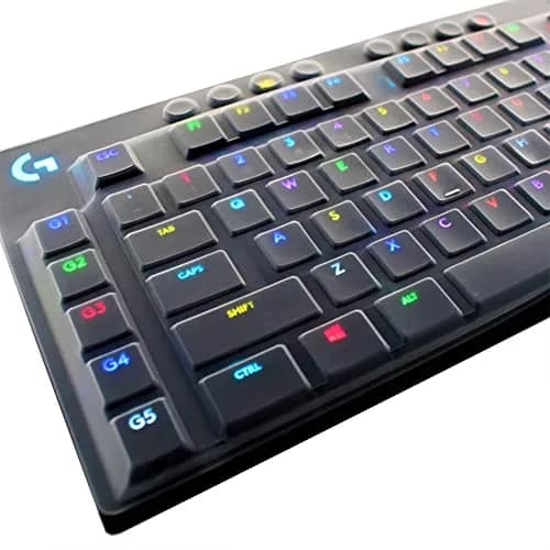 JuYuish Silicone Clear Keyboard Cover Skin for Logitech G915 & G815 | Dust & Liquid Protection (115 chars) thumbnail 3