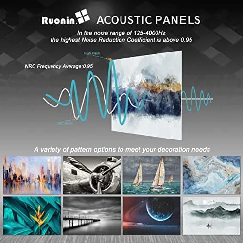 Ruonin.X Decorative Art Acoustic Wall Panels | Sound Absorbing, Fire-Resistant, Easy Install, 72x48 inches thumbnail 6