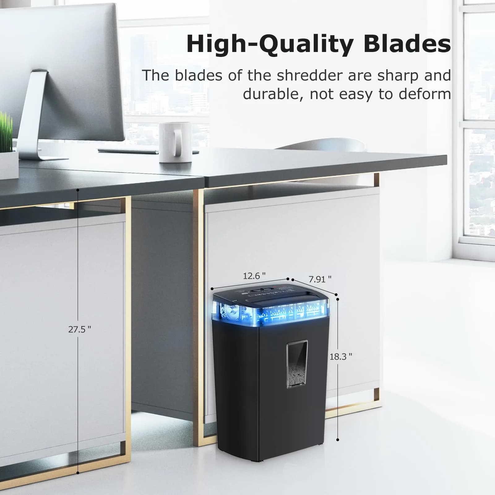 Bonsaii C275-A Cross Cut Paper Shredder 12-Sheet Capacity | P-4 Security Level - view 5