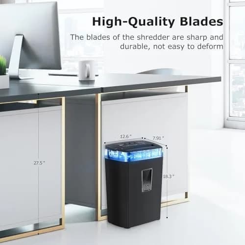 Bonsaii C275-A Cross Cut Paper Shredder 12-Sheet Capacity | P-4 Security Level thumbnail 5
