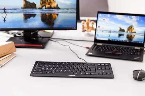 Cherry Stream Keyboard TKL, Wired Keyboard Without Number Pad, Whisper Quiet Keys, Slim Design, SX Switches, QWERTY, White-Gray | Compact & Silent thumbnail 2