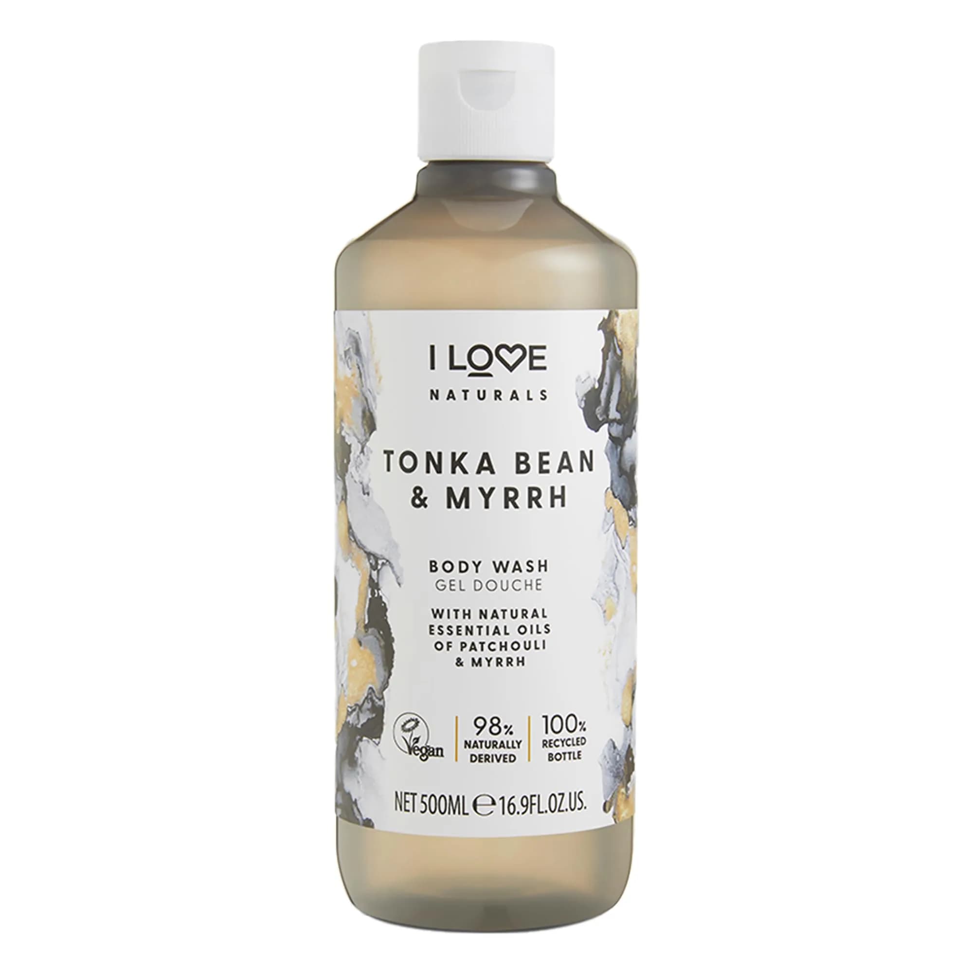 I LOVE Moisturizing Body Wash with Tonka Bean & Myrrh | Plant-Based, Infused with Essential Oils, 16.9 oz