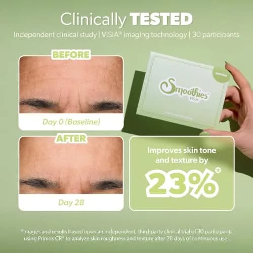 Smoothies Wide Wrinkle Patches for Face Overnight 144 Ct | Clinically Tested & Made in USA thumbnail 2