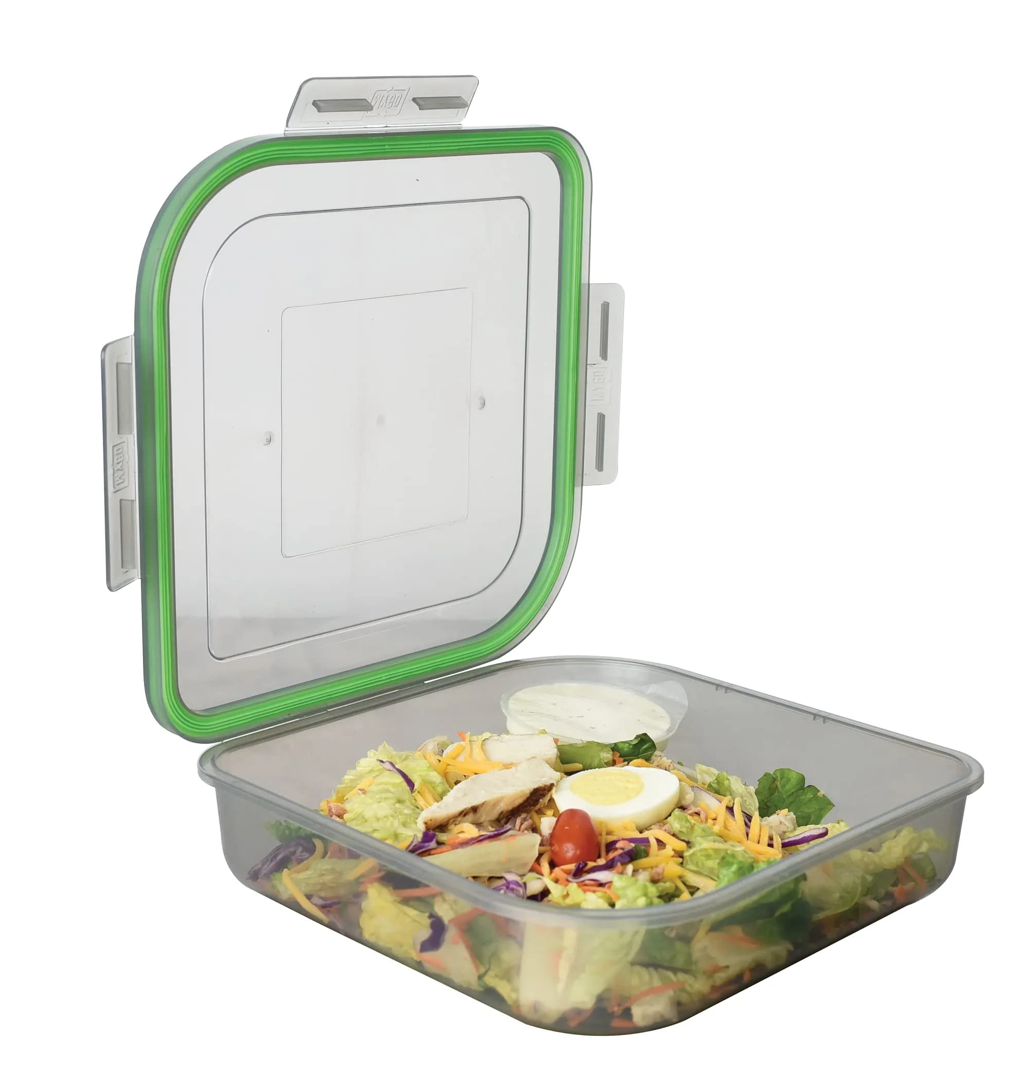 MyGo Container Large To-Go Single Compartment Container 9"x 9" x 2.5" | Reusable Microwave Safe NSF Certified