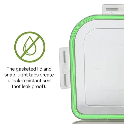 MyGo Container Large To-Go Single Compartment Container 9"x 9" x 2.5" | Reusable Microwave Safe NSF Certified thumbnail 5
