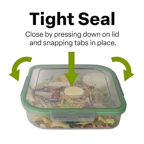 MyGo Container Large To-Go Single Compartment Container 9"x 9" x 2.5" | Reusable Microwave Safe NSF Certified thumbnail 3