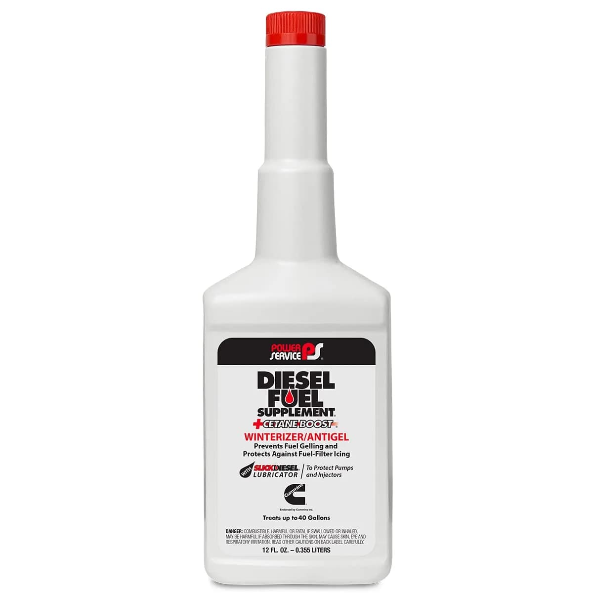 Power Service Diesel Fuel Supplement +Cetane Boost 12 Ounce | Prevents Gelling & Boosts Cetane in All Diesel Engines
