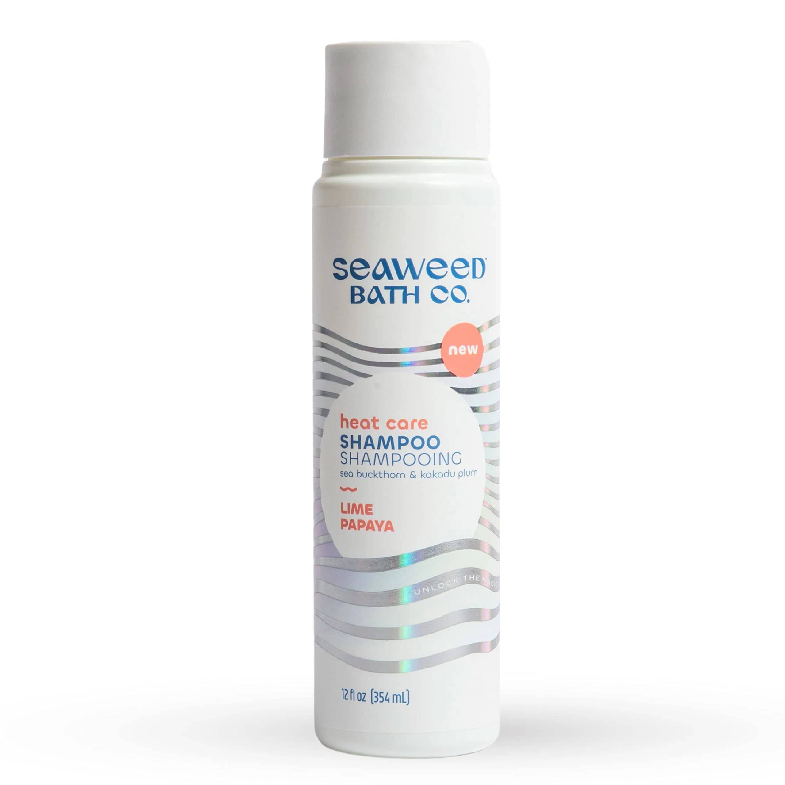 The Seaweed Bath Co. Heat Care Shampoo – Lime Papaya Scent, 12 Fl Oz | For Heat Damaged Hair, Color Safe — Shampoo