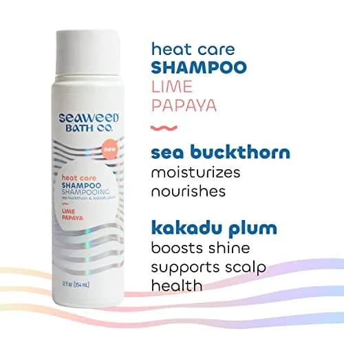 The Seaweed Bath Co. Heat Care Shampoo – Lime Papaya Scent, 12 Fl Oz | For Heat Damaged Hair, Color Safe thumbnail 4