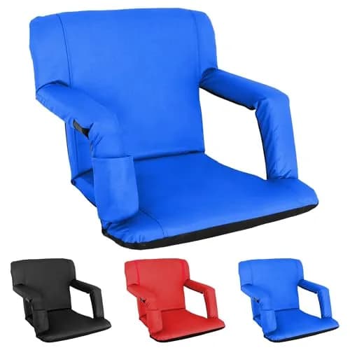 ZENY Stadium Seat for Bleachers with Back Support 20.5'' | Reclining, Foldable & Portable for Outdoor Sports thumbnail 1