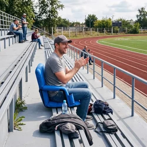 ZENY Stadium Seat for Bleachers with Back Support 20.5'' | Reclining, Foldable & Portable for Outdoor Sports thumbnail 6