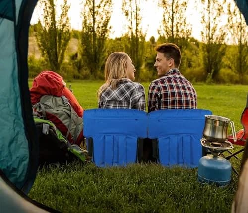 ZENY Stadium Seat for Bleachers with Back Support 20.5'' | Reclining, Foldable & Portable for Outdoor Sports thumbnail 7