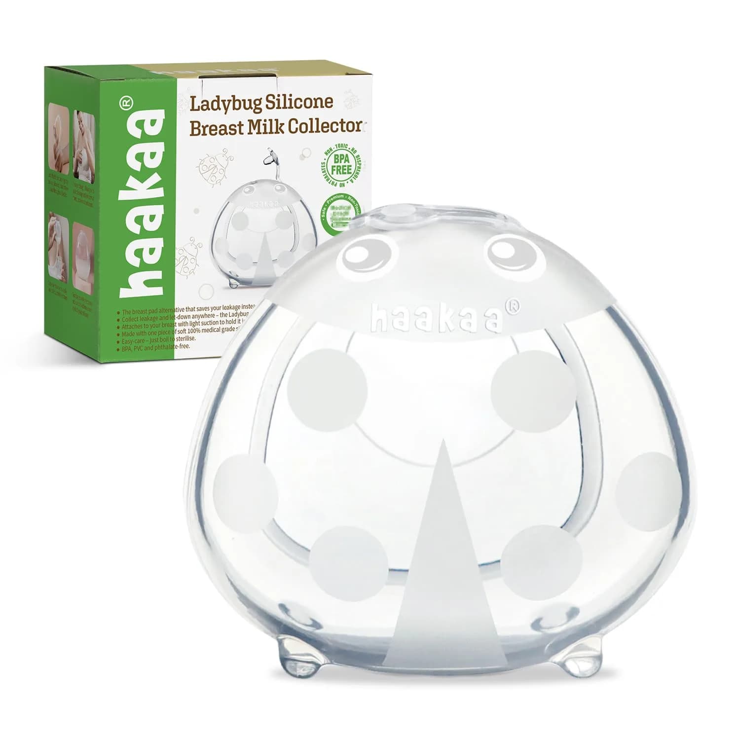 haakaa Ladybug Breast Milk Collector 75ml (2.5oz) | Passive Collection for Nursing Moms — 1.4 Ounce / 1.0