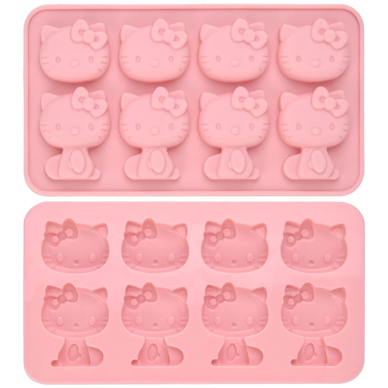 DC QZHMKJ PET Hello Kitty Silicone Mold 8 Cups | Food-Grade, BPA-Free, Temperature Resistant