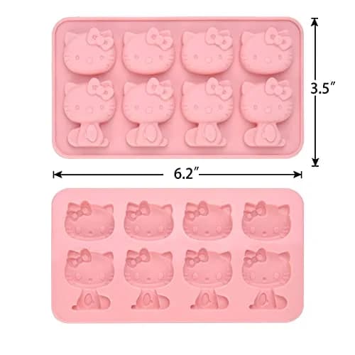 DC QZHMKJ PET Hello Kitty Silicone Mold 8 Cups | Food-Grade, BPA-Free, Temperature Resistant thumbnail 2