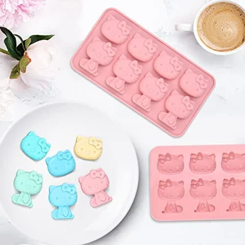 DC QZHMKJ PET Hello Kitty Silicone Mold 8 Cups | Food-Grade, BPA-Free, Temperature Resistant thumbnail 4