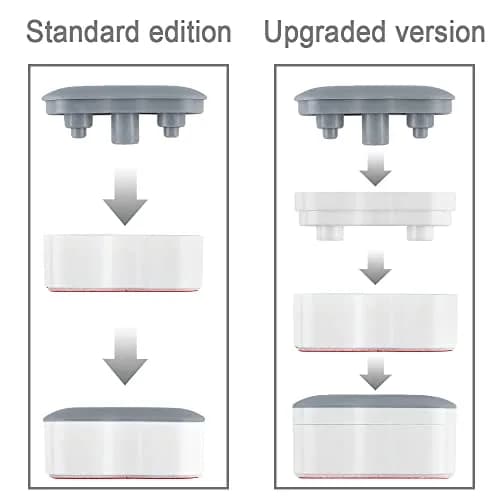 Maylanny Toilet Seat Buffer - Universal Bumpers, 5 pcs for Lid & 2 pcs for Tank, ABS+TPR, White/Red | Noise & Cushioning thumbnail 4