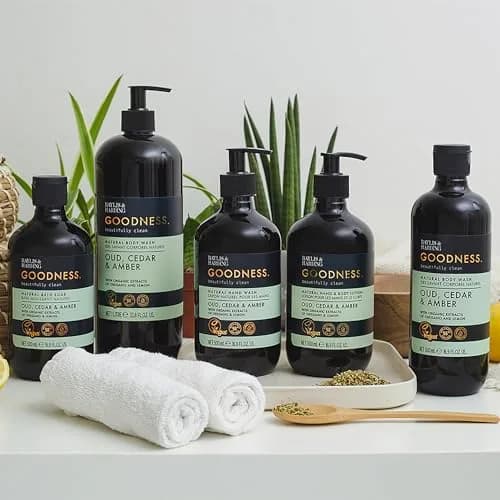 Baylis & Harding Goodness Natural Bubble Bath 16.9 Fl Oz | 3 Pack, Oud Cedar Amber, Vegan & Eco-Friendly thumbnail 7