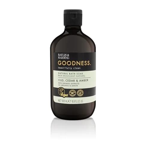 Baylis & Harding Goodness Natural Bubble Bath 16.9 Fl Oz | 3 Pack, Oud Cedar Amber, Vegan & Eco-Friendly thumbnail 2