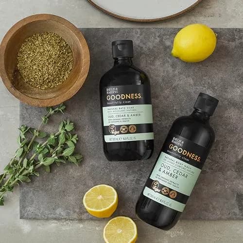 Baylis & Harding Goodness Natural Bubble Bath 16.9 Fl Oz | 3 Pack, Oud Cedar Amber, Vegan & Eco-Friendly thumbnail 4