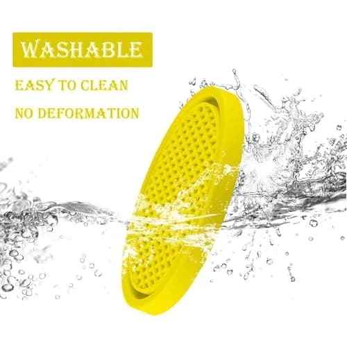 SINGARO Yellow 4PCS Silicone Car Cup Coaster Set | Universal Non-Slip Cup Holders Embedded in Ornaments Coaster thumbnail 3