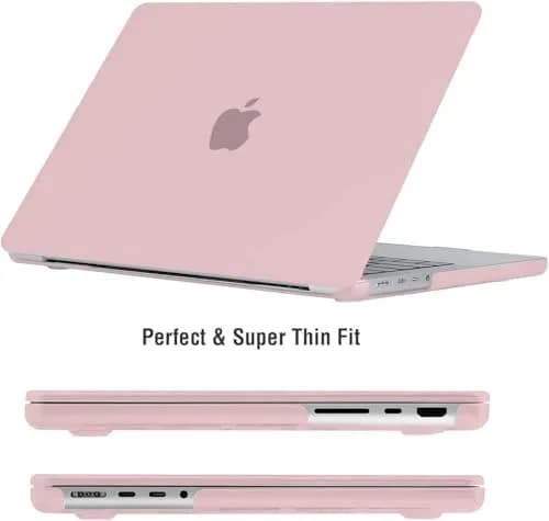 EooCoo Matte Light Pink Hard Case for MacBook Pro 14-inch | Includes Keyboard Cover & Screen Protector thumbnail 5