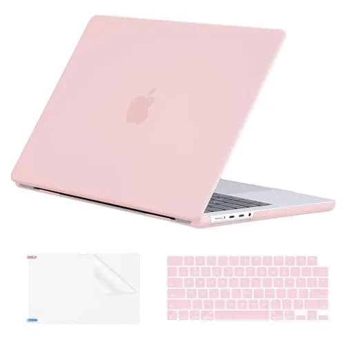 EooCoo Matte Light Pink Hard Case for MacBook Pro 14-inch | Includes Keyboard Cover & Screen Protector thumbnail 1