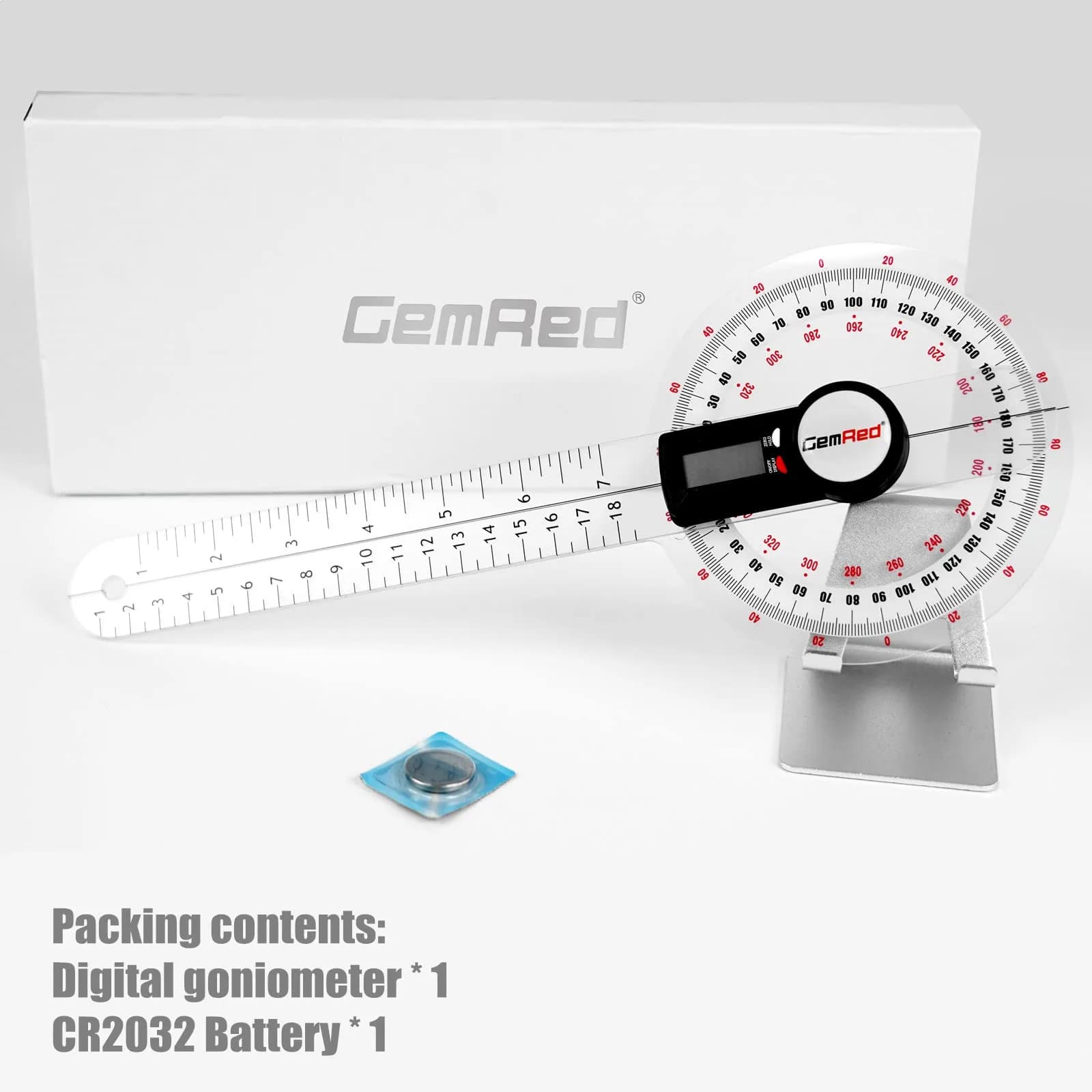 GemRed 12 inch Digital Goniometer for Joint ROM Measurement | Physical Therapy Tool - view 4