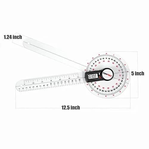 GemRed 12 inch Digital Goniometer for Joint ROM Measurement | Physical Therapy Tool thumbnail 5