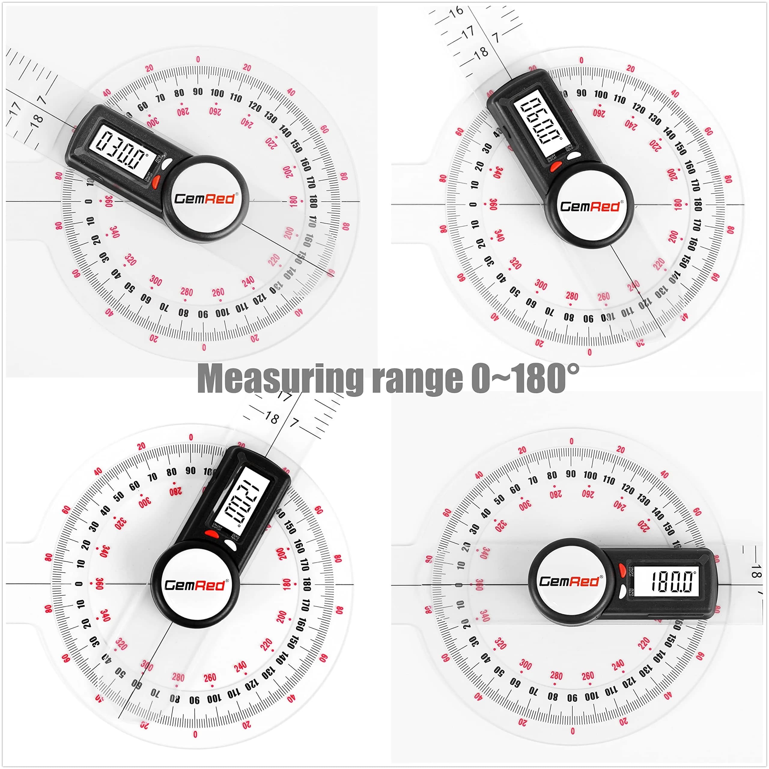 GemRed 12 inch Digital Goniometer for Joint ROM Measurement | Physical Therapy Tool - view 2