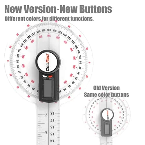 GemRed 12 inch Digital Goniometer for Joint ROM Measurement | Physical Therapy Tool thumbnail 3