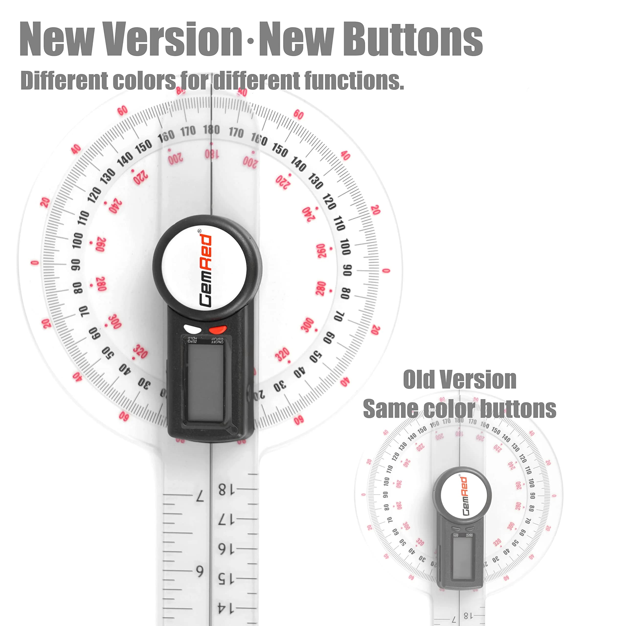 GemRed 12 inch Digital Goniometer for Joint ROM Measurement | Physical Therapy Tool - view 3