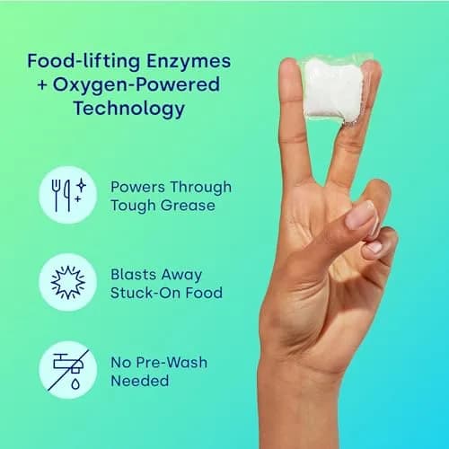 Dropps UltraWash Dishwasher Detergent Pods, Unscented (64 Ct) | USDA Biobased Formula thumbnail 3