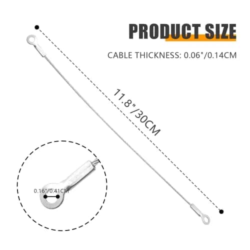 Jiozermi 10 Pcs 12 Inch (30 CM) Cabinet Door Restraint | Stainless Steel Hinge Limiter thumbnail 3
