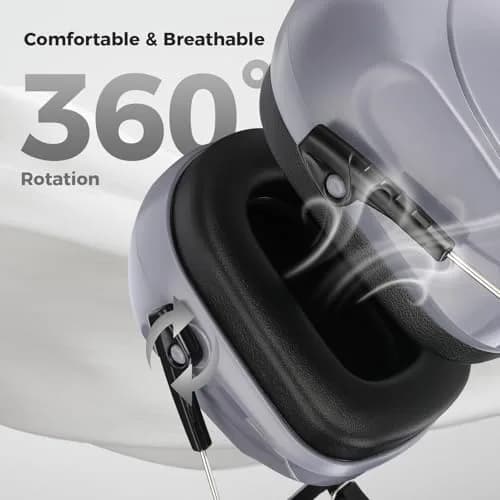 ProCase Hearing Protection Ear Muffs NRR 28dB | ANSI S3.19 Certified Noise Reduction thumbnail 4